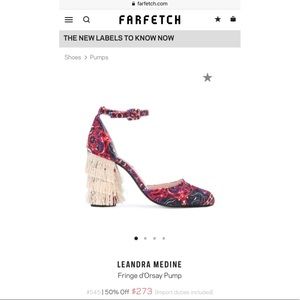 Leandra Medine Fringe d’Orsay Pump (size 40)